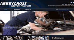 Desktop Screenshot of abbeycrossmotorfactors.com